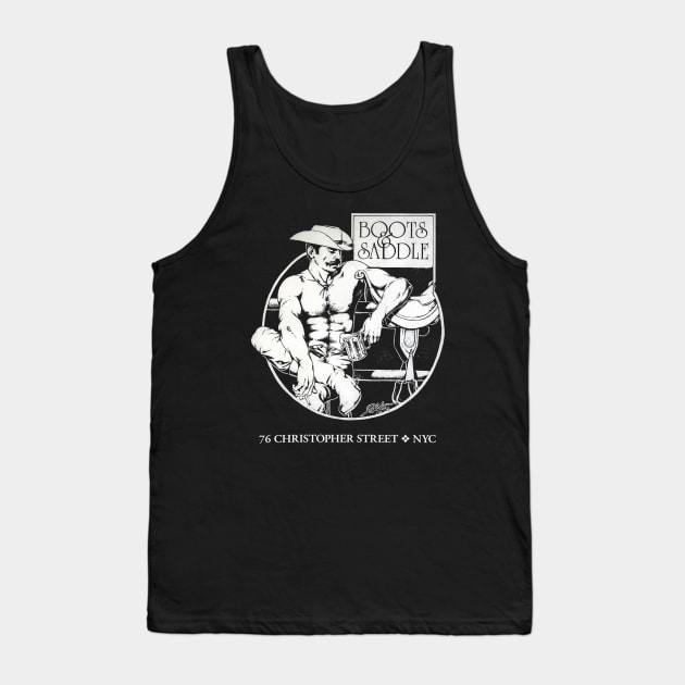 Boots and Saddle Vintage Gay Retro NYC Tank Top by WearingPride